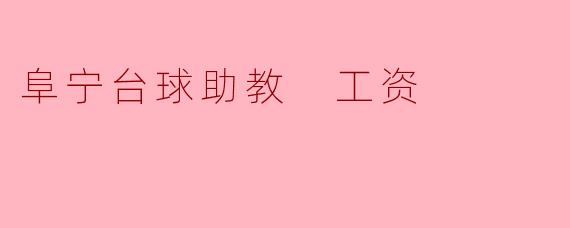 阜宁台球助教 工资